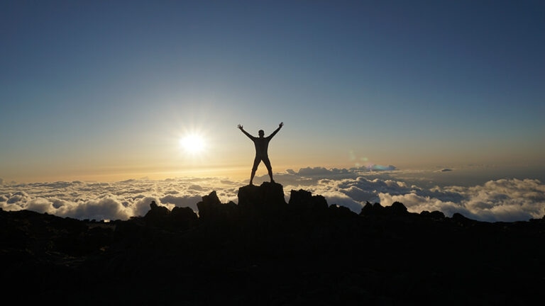 A person practices nature immersion in Maui.