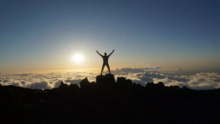 A person practices nature immersion in Maui.